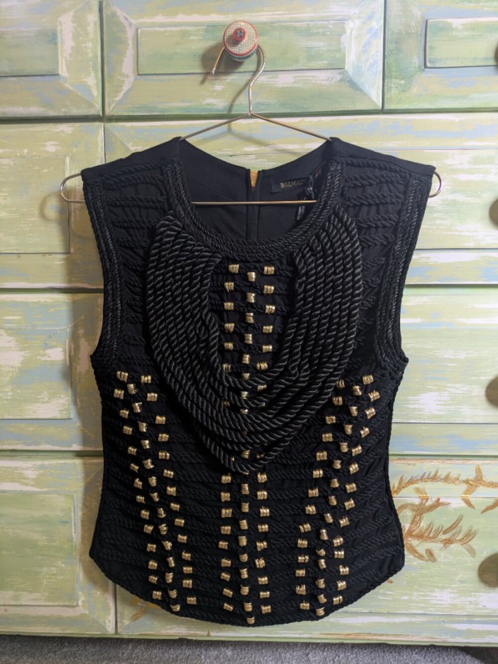NWT BALMAIN x H&M Women's Sleeveless Rope Top - Picture 3 of 8